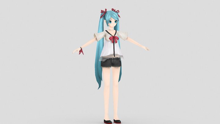 Hatsune Miku Shiny – Free 3D Model STL