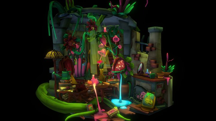 DAE Crib - Magical Plant Manor 3D Model