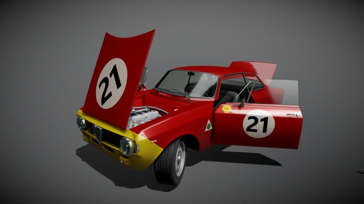 1965 Alfa Romeo Giulia Sprint 3D Model