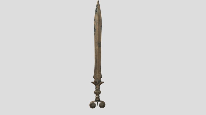 Celtic antenna sword 3D Model