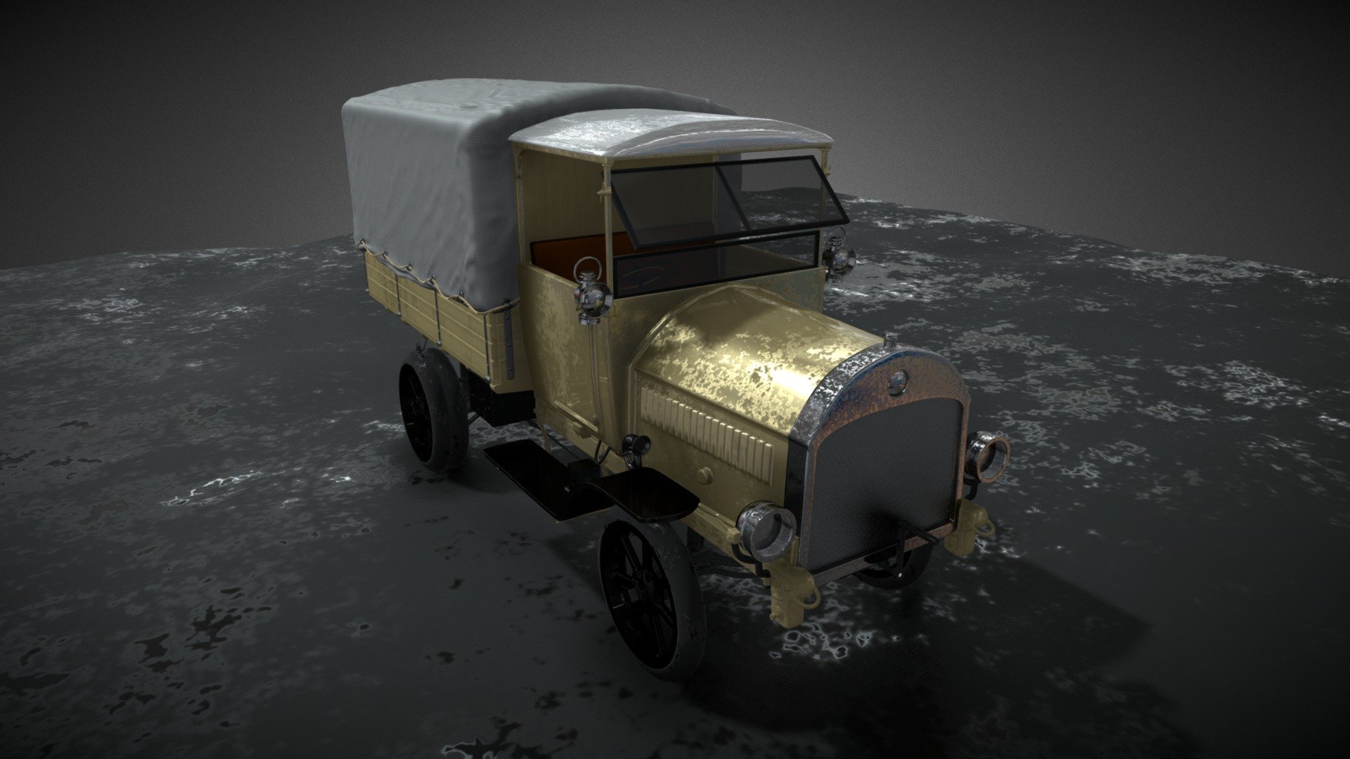 Old truck - Benz-Gaggenau Type 5K2 - Download Free 3D model by