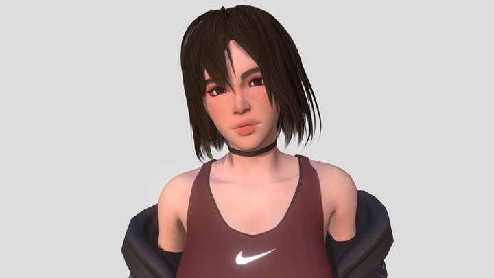 Jacket Girl 3D Model