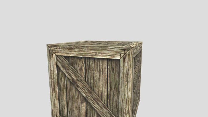 Textured Crate 3D Model