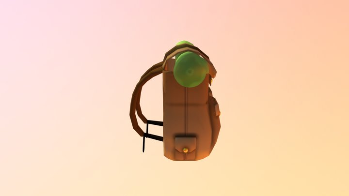 Stylized Backpack 3D Model