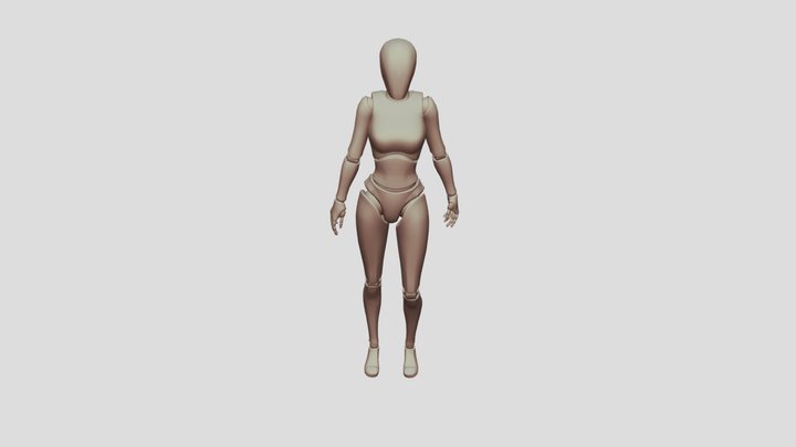 B 3D Model
