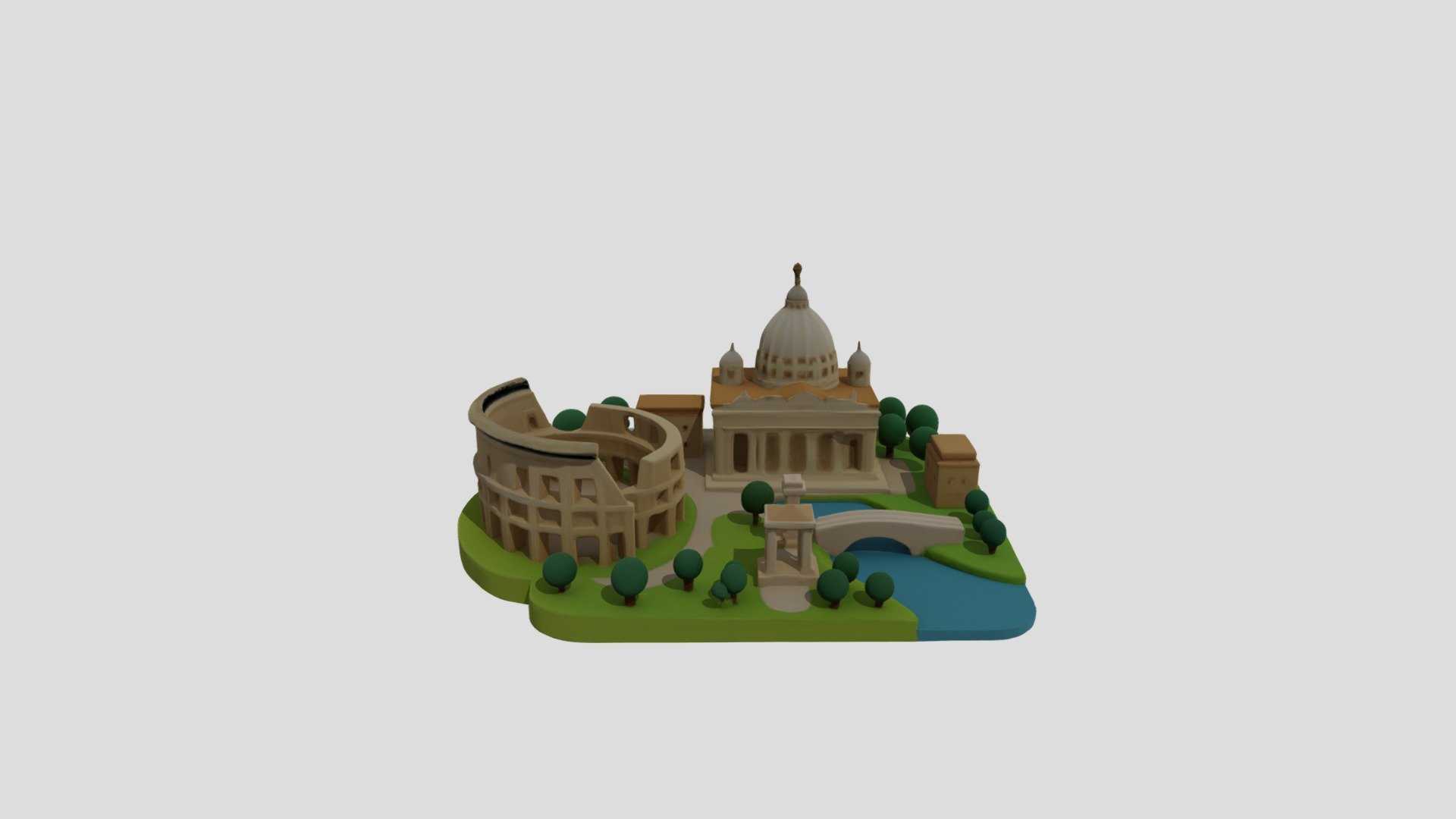 Rome And Vatican City - Download Free 3D model by ishan.bs2015 [3b391f8 ...
