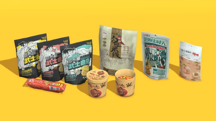 Chinese Snack Pack #1 3D Model