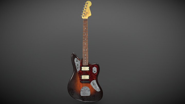 Fender Jaguar Kurt Cobain 3D Model