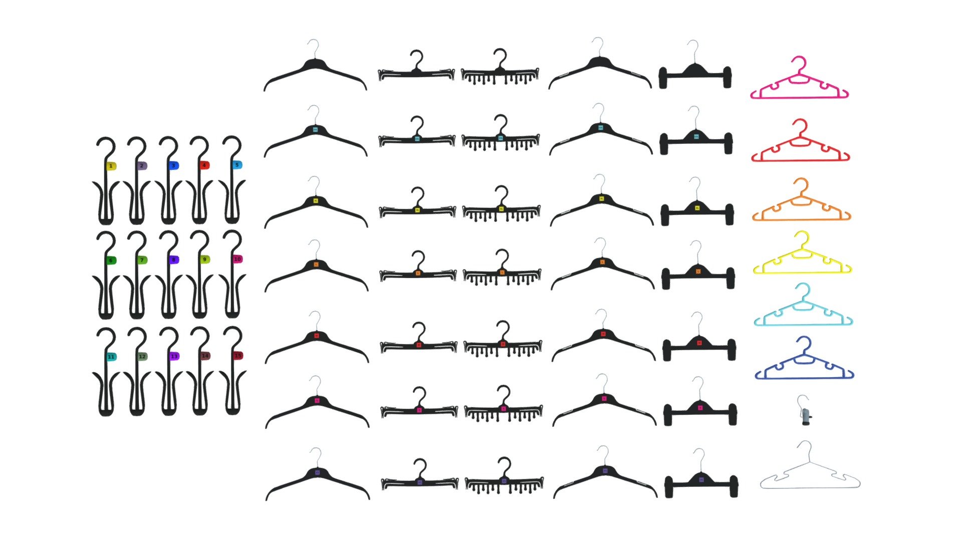 Clothing Hangers v2.0 Free Low Poly