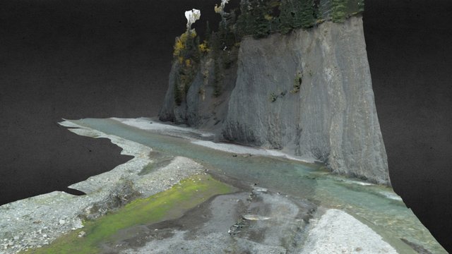 Cliff & River (HighRes) 3D Model