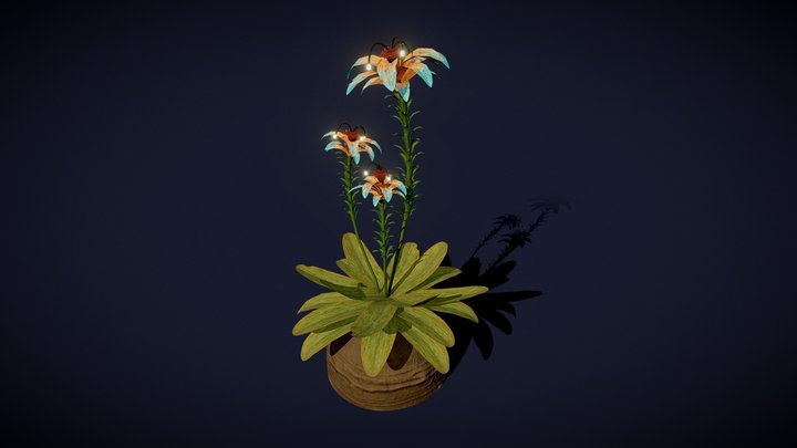 Alien Flowers 3D Model