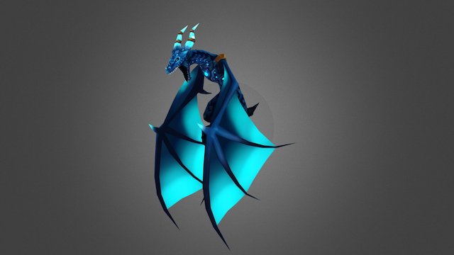 Dragon_Anim_FireBall_Flight 3D Model