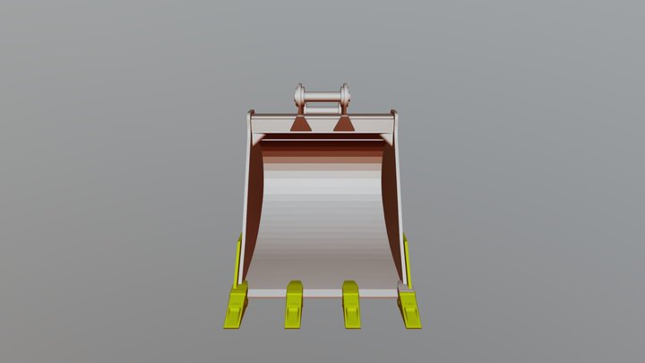 Ківш для машин 15-20 тон з подовжено стрілою 3D Model