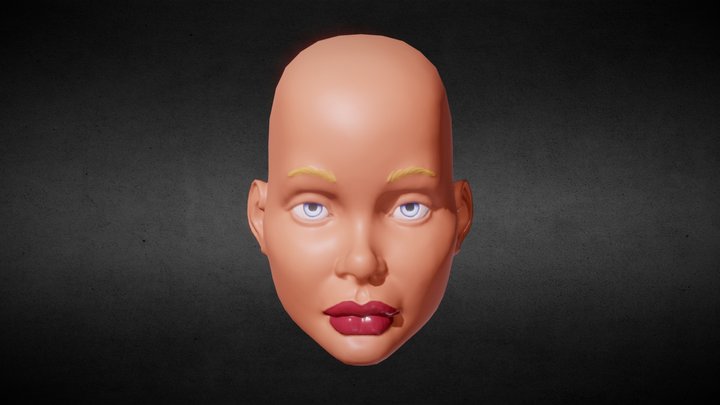 Female Head 3D Model