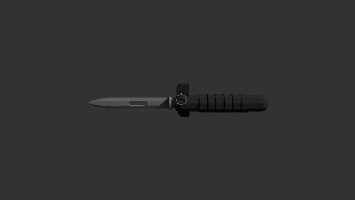 Low-Poly Russian Ballistic Knife 3D Model