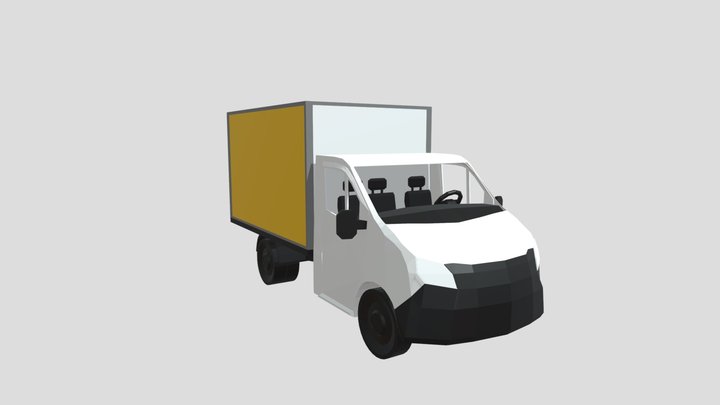 Low poly car rigged 3D Model