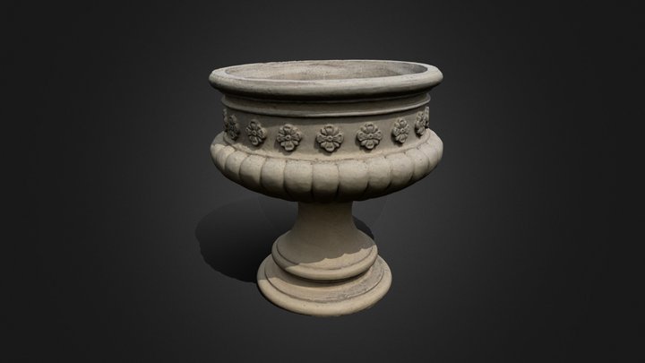 Large Flower Pot 3D Model