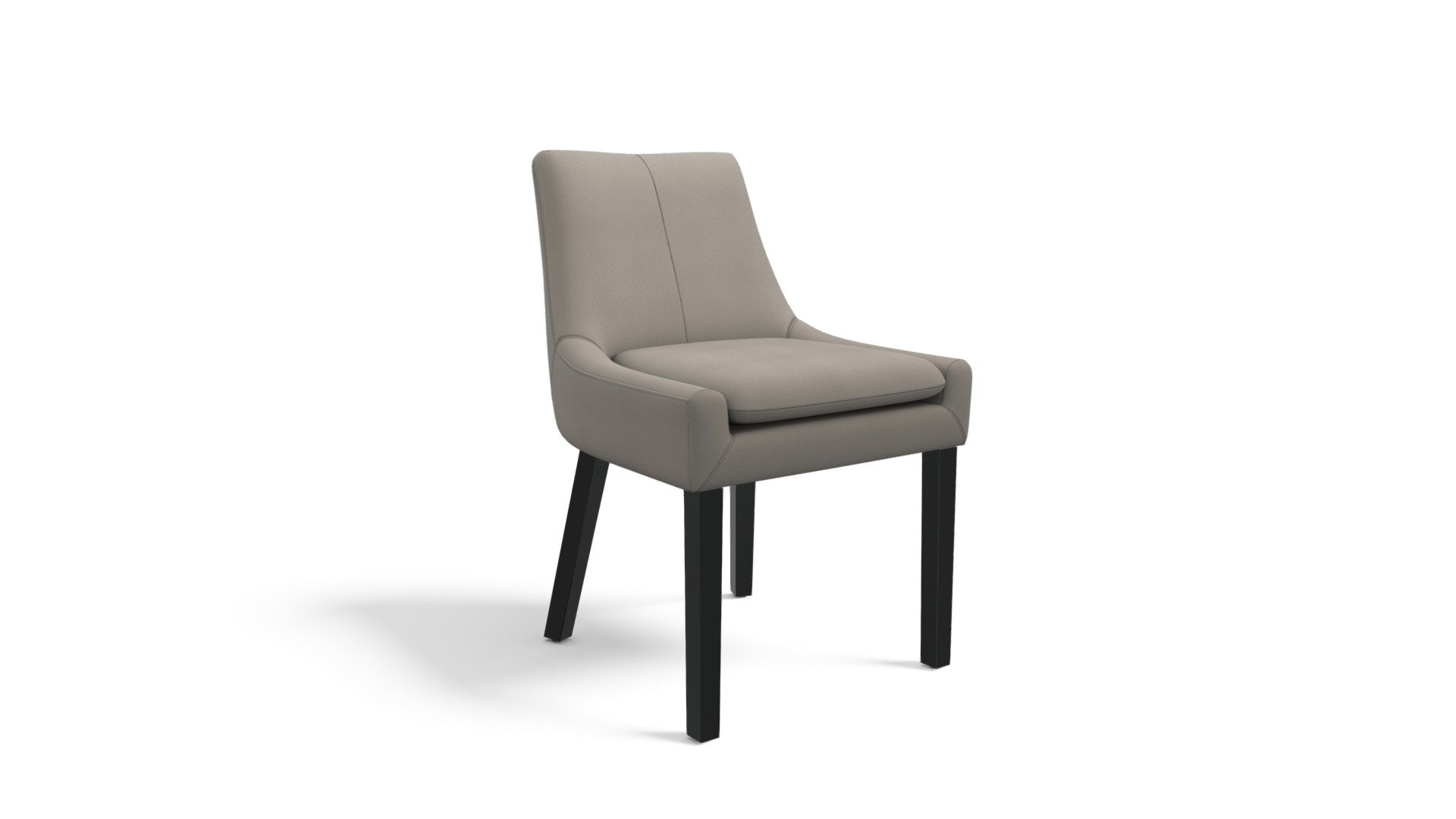 Percy Scoop Back Chair, Pewter Grey PU