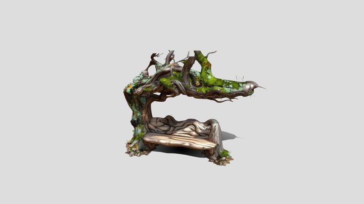 Driftwood tree chair sheet 3d model free – Modelo 3D gratuito STL