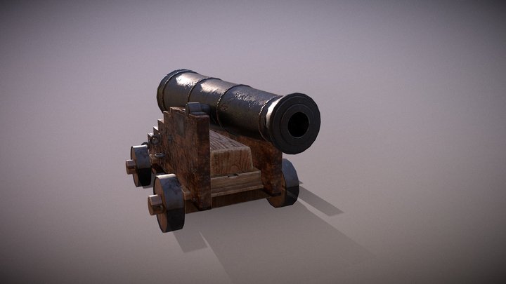 Medieval Cannon 3D Model