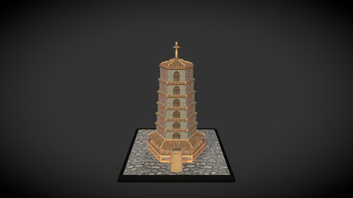 Chinese Temple 3D Model