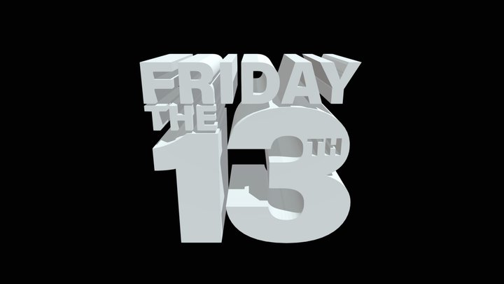 Friday The 13th logo 3D Model
