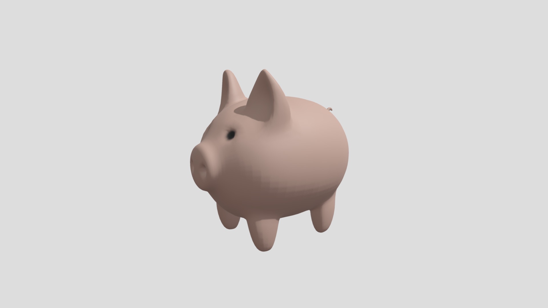 3D model Piggy Bank - This is a 3D model of the Piggy Bank. The 3D model is about a pink piggy bank.