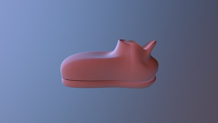 簡易鞋曲面造型 3D Model