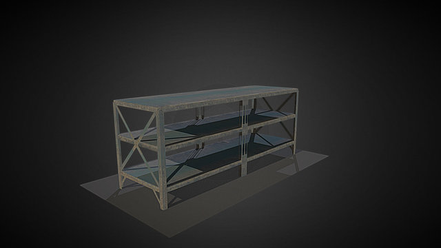 Meuble Métallique Industriel04 3D Model