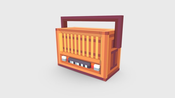 Retro Radio 3D Model