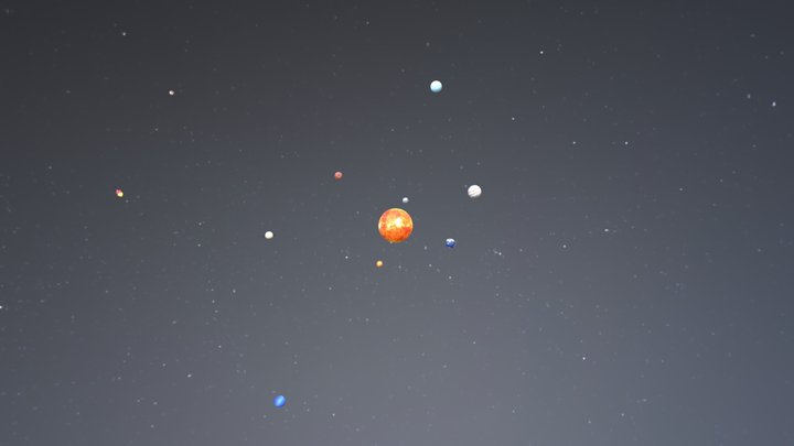 Solar System Animation 3D Model