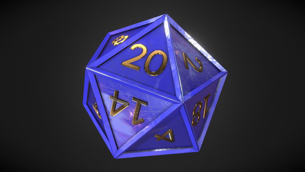 D20 Dice (W20 Würfel) 3D model [FREE]