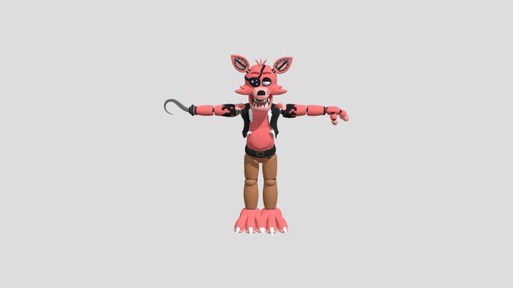 Bun-Zai's Classic Freak Foxy (Version 2) 3D Model