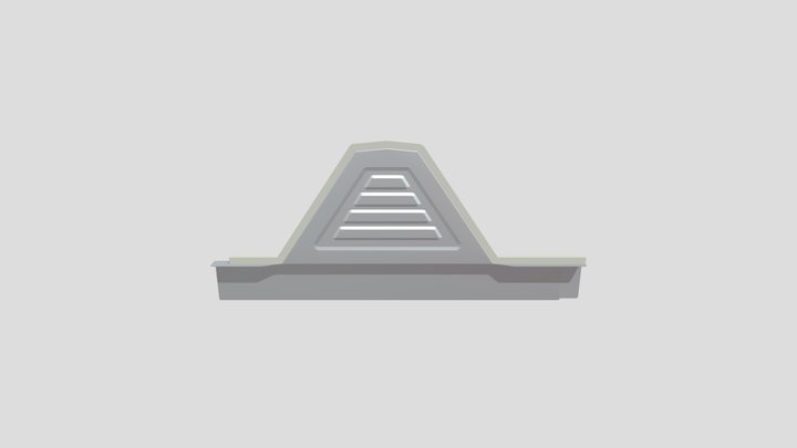 21V525-0 角ハゼ500 水切換気面戸　パッキン付 3D Model