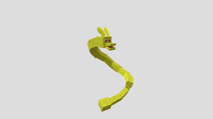 gilded runic dragon 3D Model