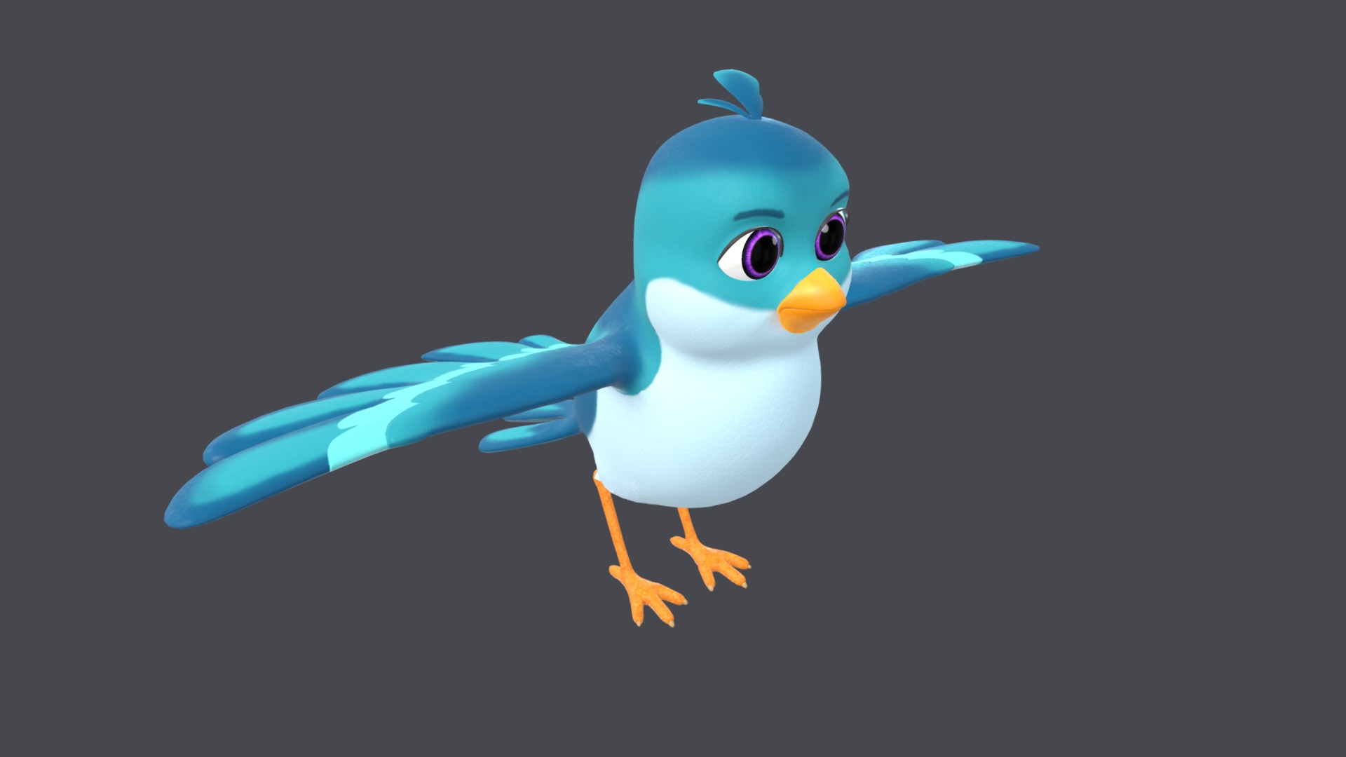 3D model Asset-Cartoons – Character – Sparrow – Rig – 3D - This is a 3D model of the Asset-Cartoons - Character - Sparrow - Rig - 3D. The 3D model is about a blue toy bird.