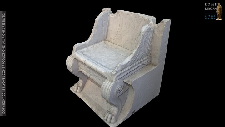3D rendering of Throne (Theater of Dionysus)