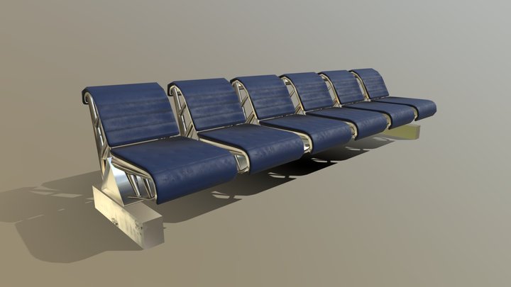 Airport seats 3D Model
