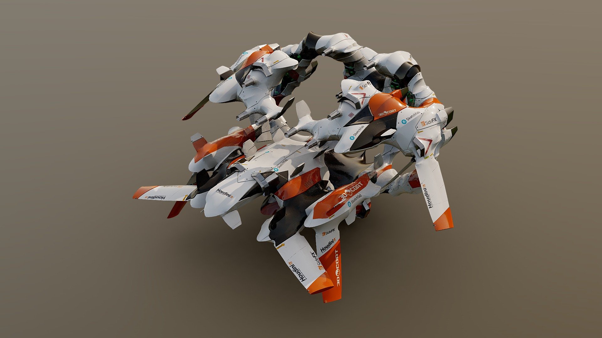 Procedural Hard Surface Modeling Test 9.72