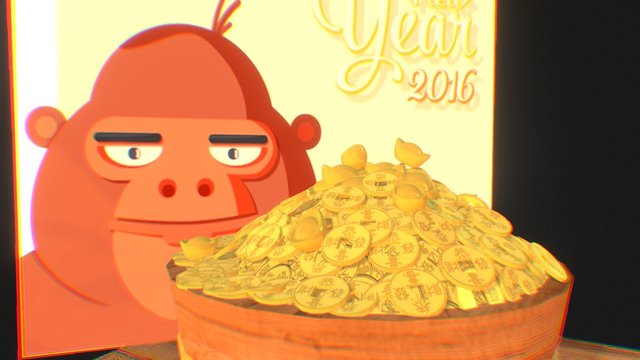 Chinese New Year 2016 3D Model