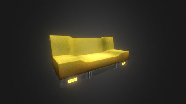 Low Poly Bebop Couch 3D Model