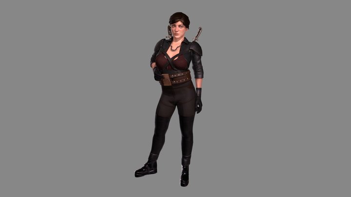 Andreea - Female Rogue 3D Model