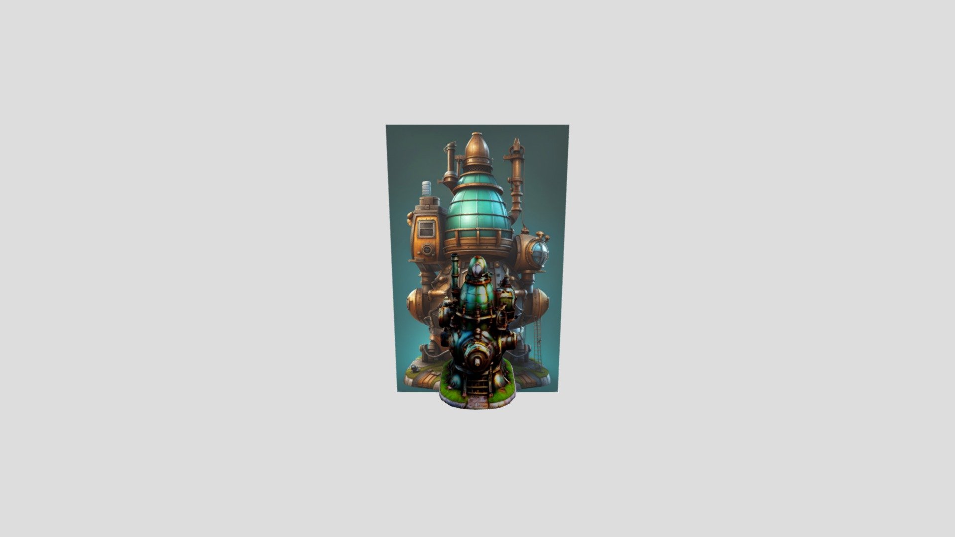 Steampunk House A large, ornate, and unique s - Download Free 3D model ...
