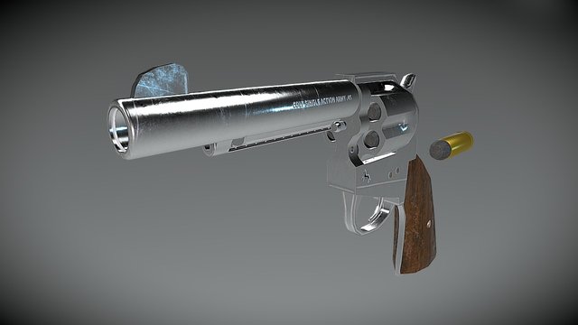 Colt .45 Revolver 1873 3D Model