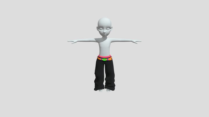 Pants FBX file prefab zepeto template 3D Item 02 3D Model