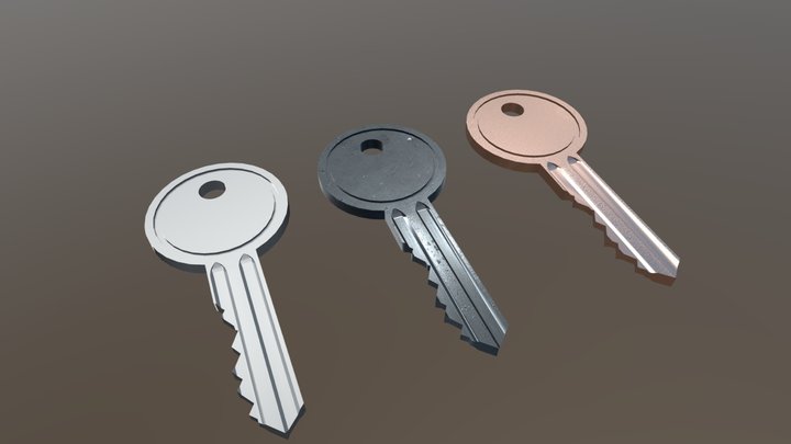 set of keys 3D Model