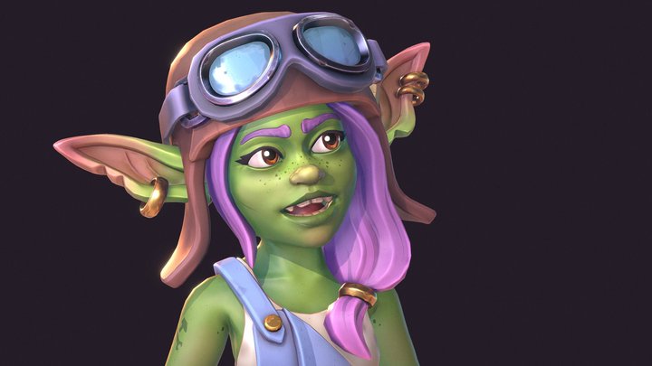 Goblin mechanic Emma 3D Model