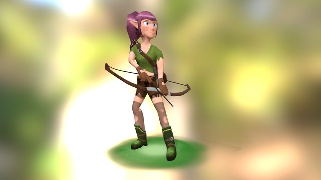 Elven Archer 3D Model