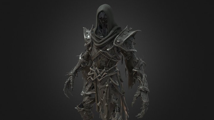 Wraith Ghost Warrior in Torn Ancient Armor – Modelo 3D gratuito STL