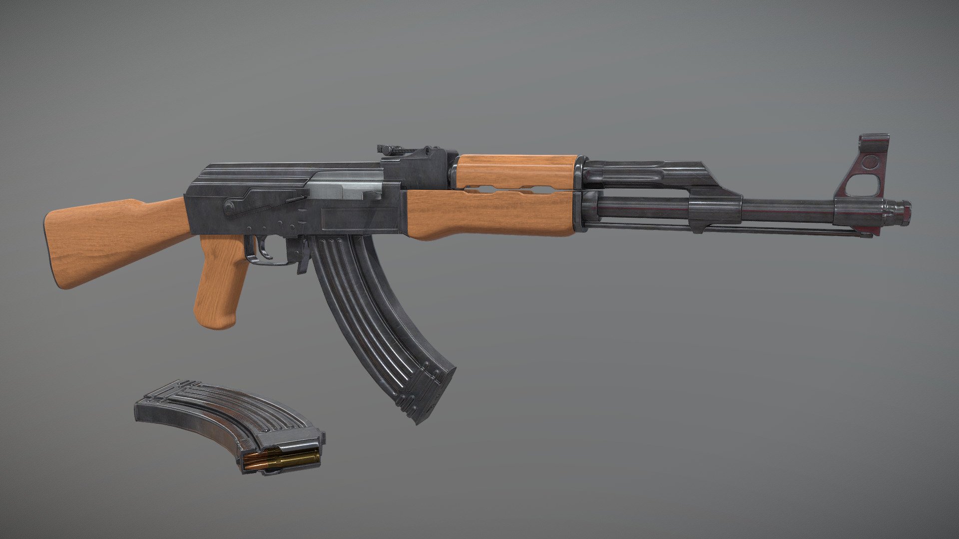 AK 47 - 3D model by Ya (@Yarik16) [3b5178f] - Sketchfab